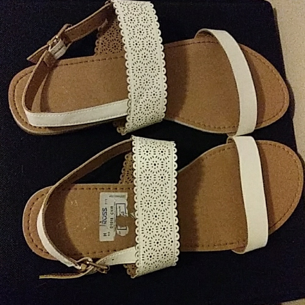 Ross White Cut out detail sandals